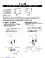 Rab Lighting floodinator Installation Instructions
