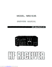 Jrc NRD-535 Service Manual