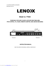 Lenoxx TT650 Instruction Manual