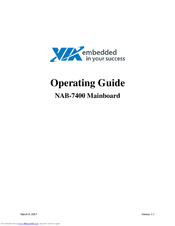VIA Technologies NAB-7400 Operating Manual