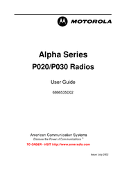 Motorola P020/P030 User Manual