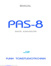 Funk Tonstudiotechnik PAS-8 Manual