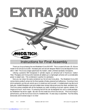 Model Tech Extra 300 Instructions For Final Assembly
