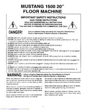 NSS mustang 1500 Instruction Manual