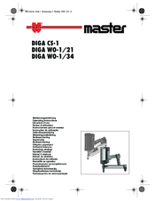 Master DIGA WO-1/21 Operating Instructions Manual