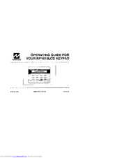 NAPCO RP1016LCD Operating Manual