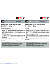 Reely EP Helicopter REX-X Operating Instructions Manual