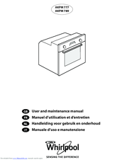 Whirlpool AKPM 789 User And Maintenance Manual