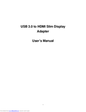 Ableconn USB3HDMIS User Manual