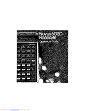 Novus 6020 Financier Operation Manual