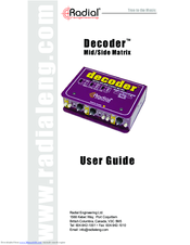 Radial Engineering Decoder User Manual