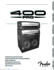 Fender 400 Prol Pro Head Operating Instructions Manual