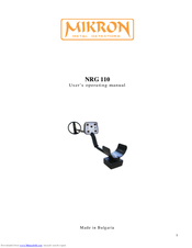 Mikron NRG 110 User's Operating Manual