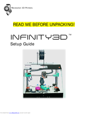 Revolution 3D Printers INFINITY 3D Setup Manual