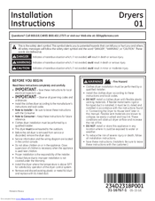 GE GTD18GSSJWW Installation Instructions Manual