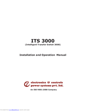 E&C ITS 3000 Installation And Operation Manual
