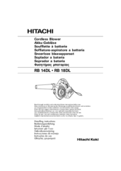Hitachi RB 14DL Handling Instructions Manual