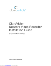 Clare Controls ClareVision CV-P64010 Installation Manual