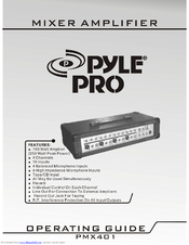 Pyle PMX401 Operating Manual