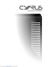 Cyrus PSX-R2 User Instructions