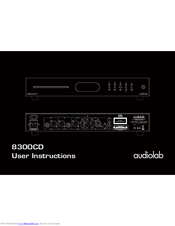 Audiolab 8300CD User Instructions