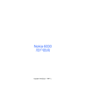 Nokia 6030 - Cell Phone - GSM User Manual