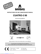 Barbas CUATRO-3 90 Instructions For Use, Installation And Maintenance