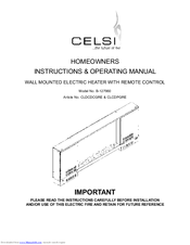 Celsi B-127960 Homeowner's Instructions & Operating Manual