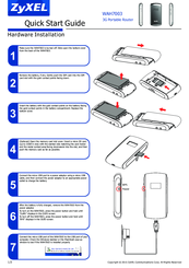 ZyXEL Communications WAH7003 Quick Start Manual