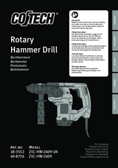 CO/Tech Z1C-HW-2609 Owner's Manual