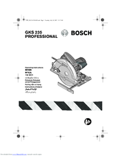 Bosch GKS 235 PROFESSIONAL Operating Instructions Manual