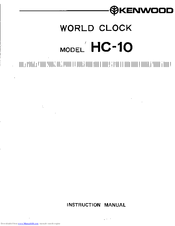 Kenwood HC-10 Instruction Manual