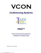 VCON VIGO Installation And Setup Manual