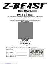 DEK Z- BEAST 62Z Owner's Manual