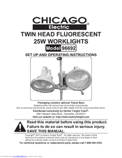 Chicago Electric 96692 Set Up And Operating Instructions Manual