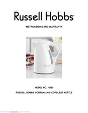 Russell Hobbs MONTANA 10585 Instructions And Warranty