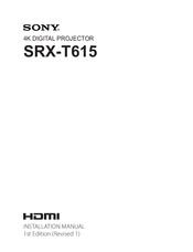 Sony SRXT615 Installation Manual