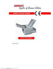 Gemsys TFM Series Operating Manual