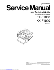 Panasonic KXF1020 - FAX Service Manual