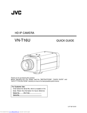 Jvc VN-T16U Quick Manual