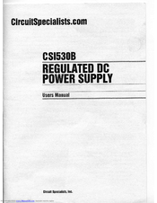 Circuit Specialists CSI530B User Manual