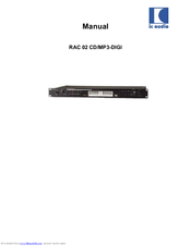 IC Audio RAC 02 CD/MP3-DIGI Instruction Manual