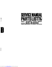 Akai GX-630D Service Manual And Parts List