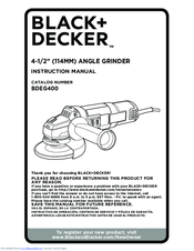 Black & Decker BDEG400 Instruction Manual