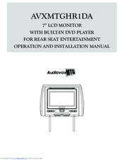 Audiovox AVXMTGHR1DA Operation And Installation Manual