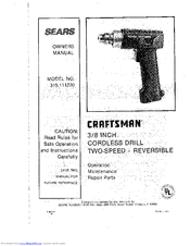 Craftsman 315.111270 Owner's Manual