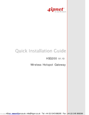 4IPNET HSG200 Quick Start Manual