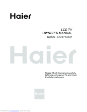 Haier LE24T1000F Owner's Manual