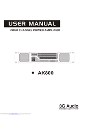 3G Audio AK800 User Manual