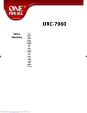 One for All SmartControl URC-7960 Manual